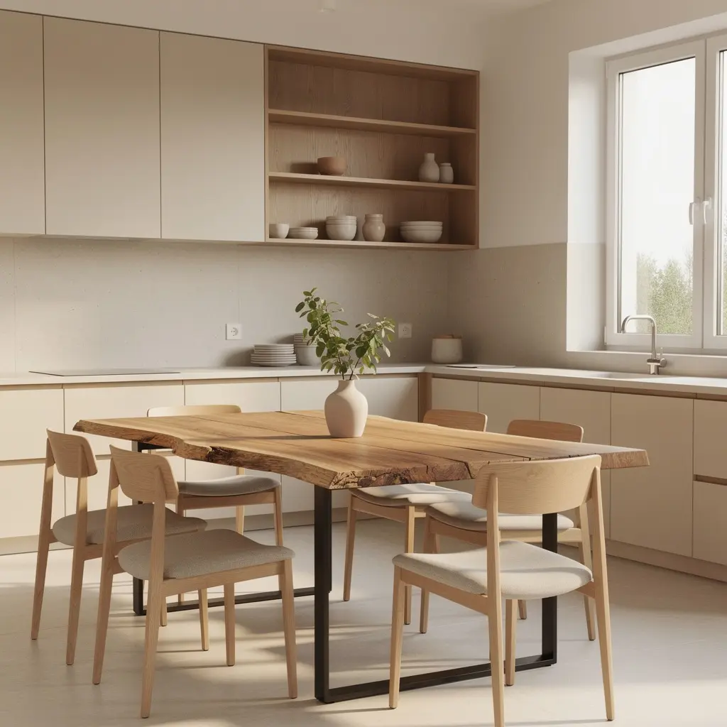 Warm Minimalist Japandi Kitchen