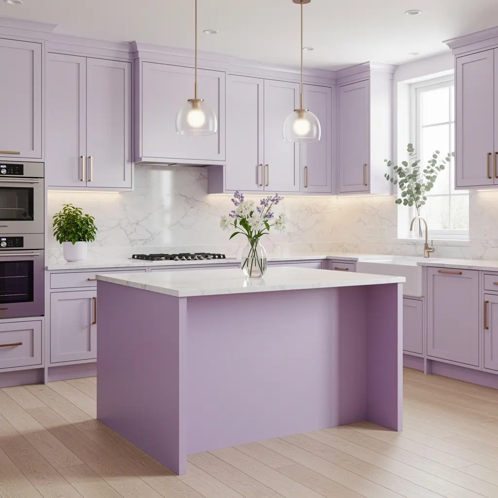 Luxury Lavender and Pastel Kitchen