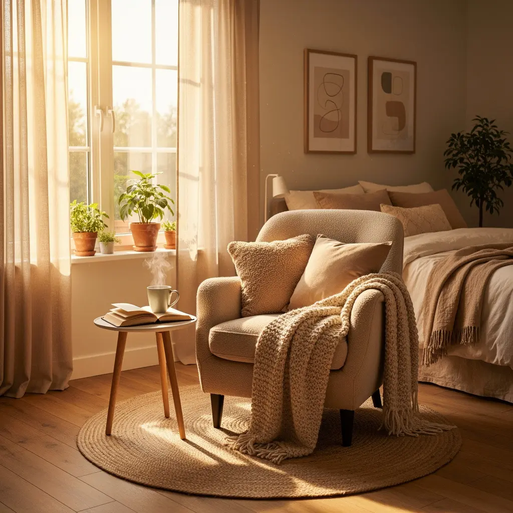 Sunlit Cozy Bedroom Aesthetic