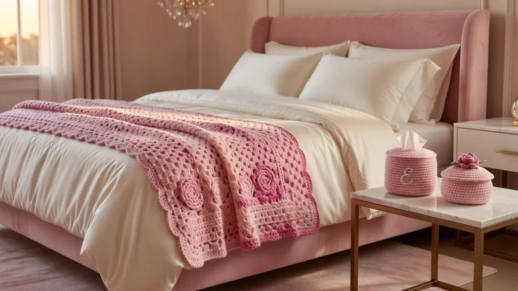 Luxury Pink Crochet Bedroom