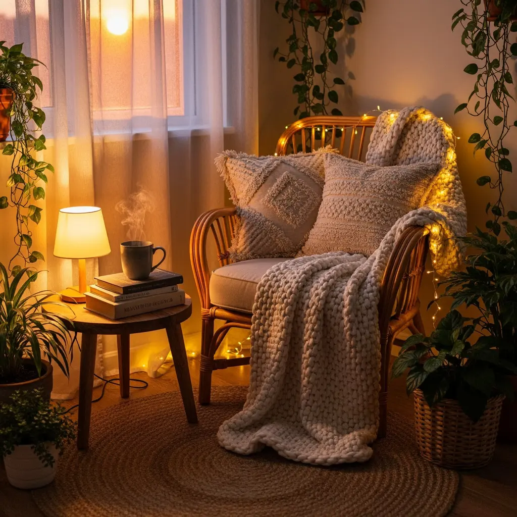 Cozy Boho Reading Nook