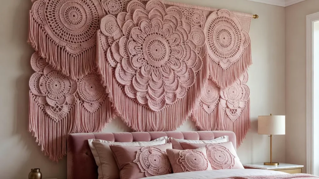 Luxury Pink Crochet Bedroom