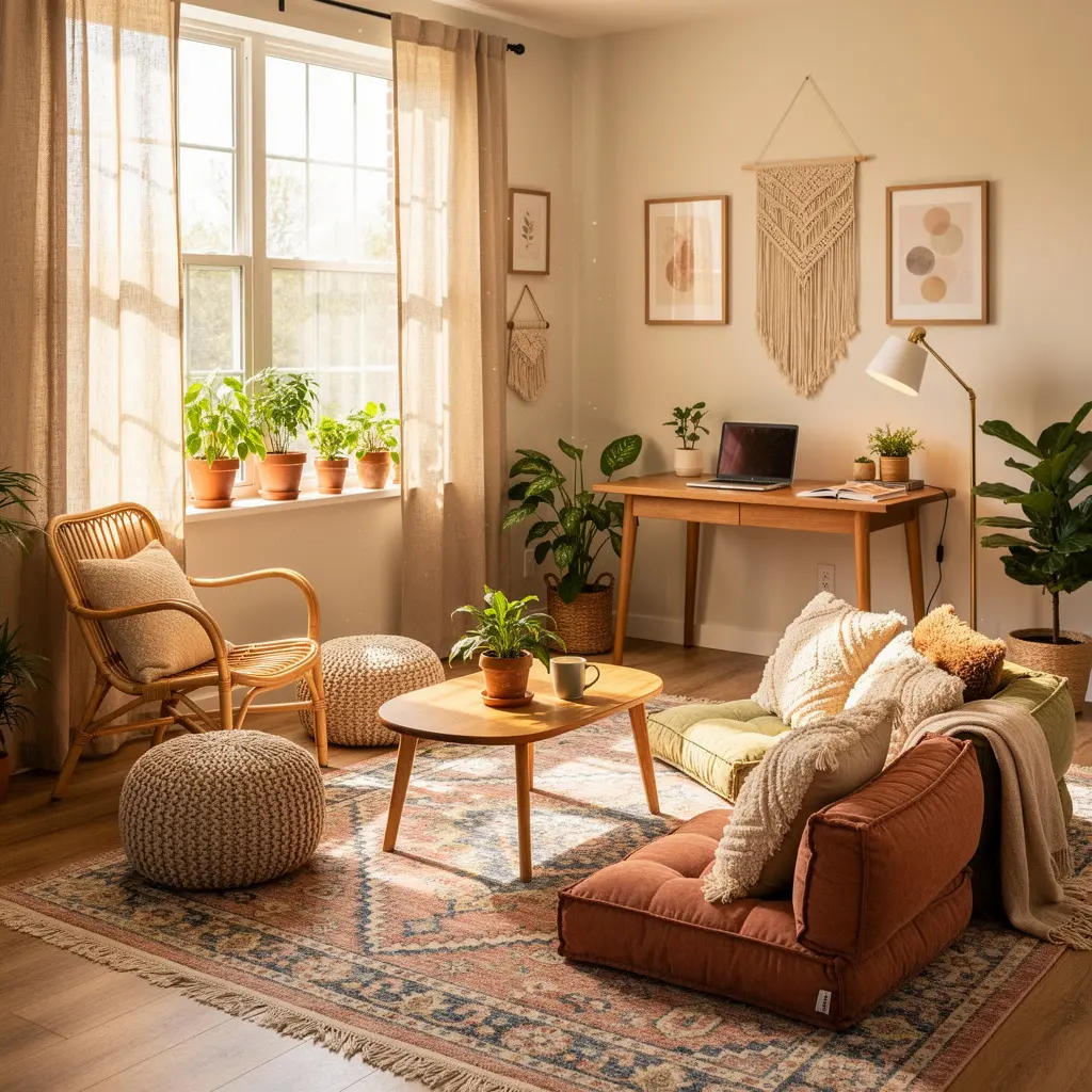 Cozy Boho Home Office