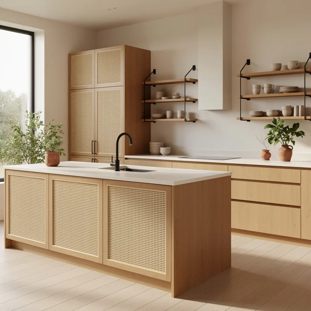Warm Minimalist Japandi Kitchen