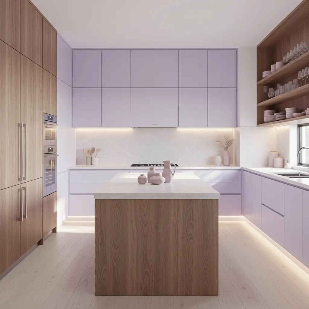 Luxury Lavender and Pastel Kitchen