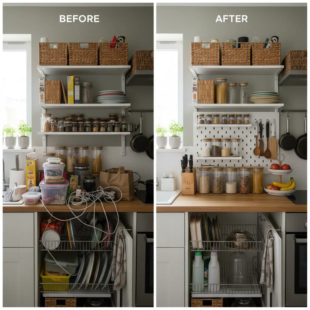 Kitchen Clutter Before & After Transformation Ideas