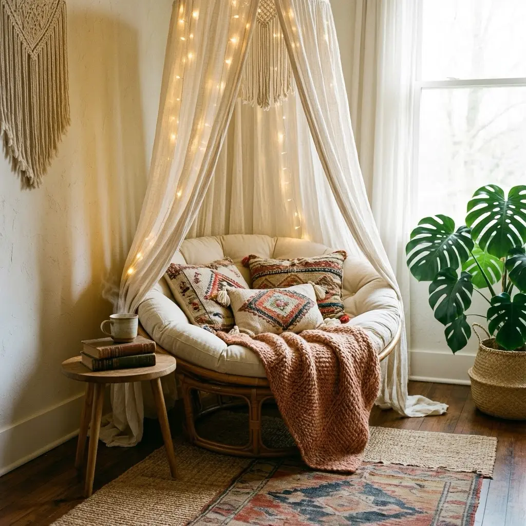 Cozy Boho Reading Nook