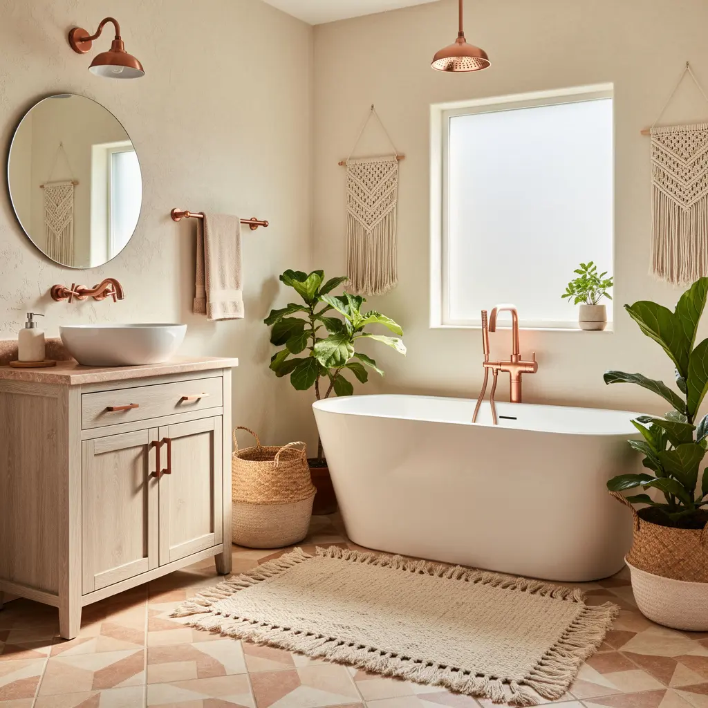 Cozy Boho Bathroom