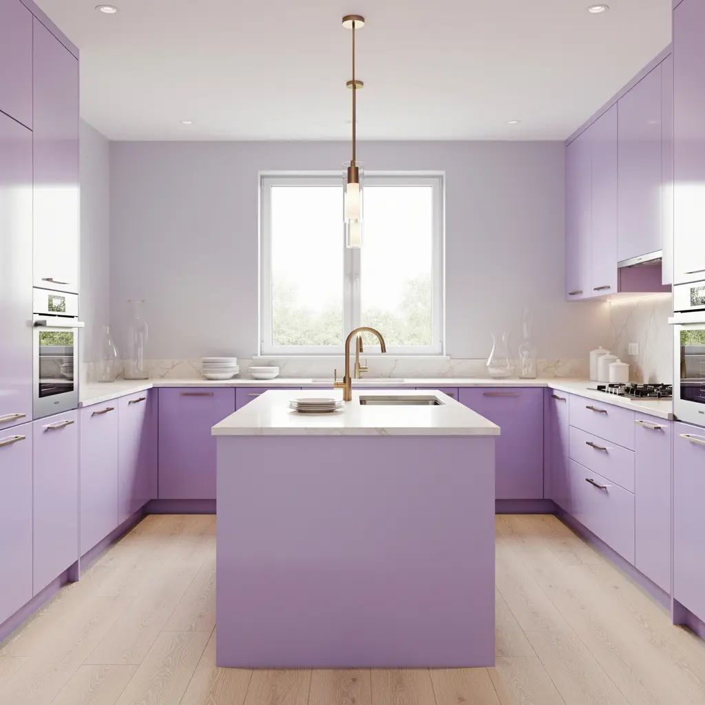 Luxury Lavender and Pastel Kitchen