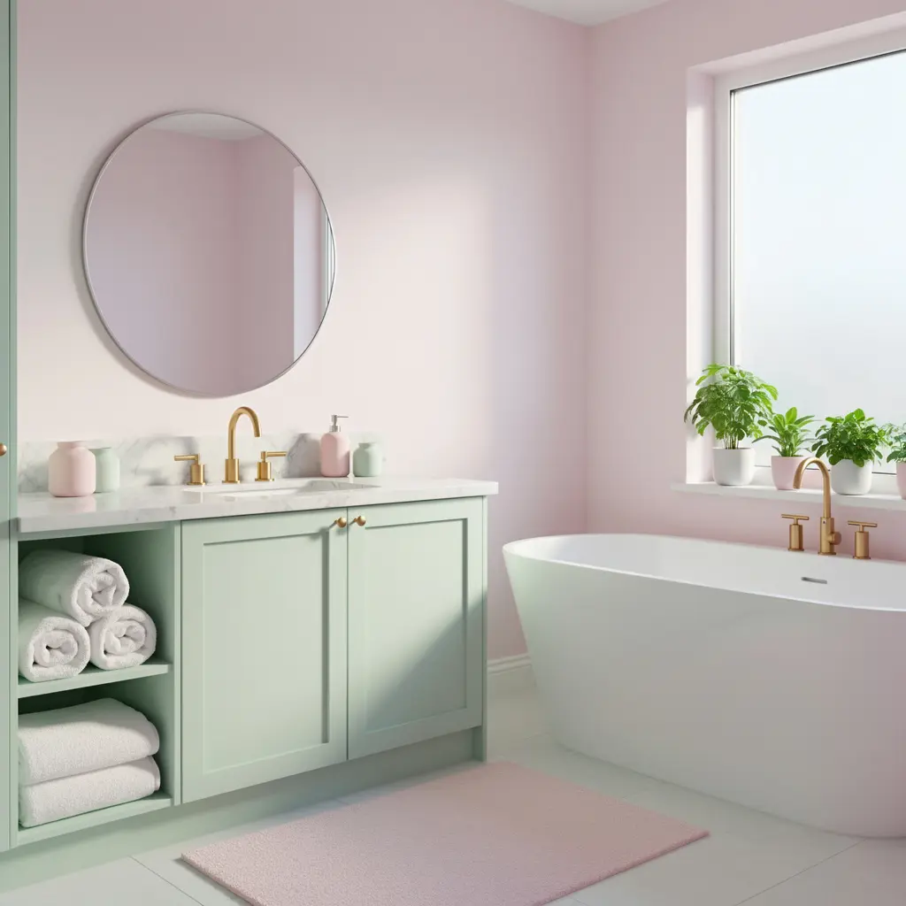 Dreamy Pastel Bathroom Decor