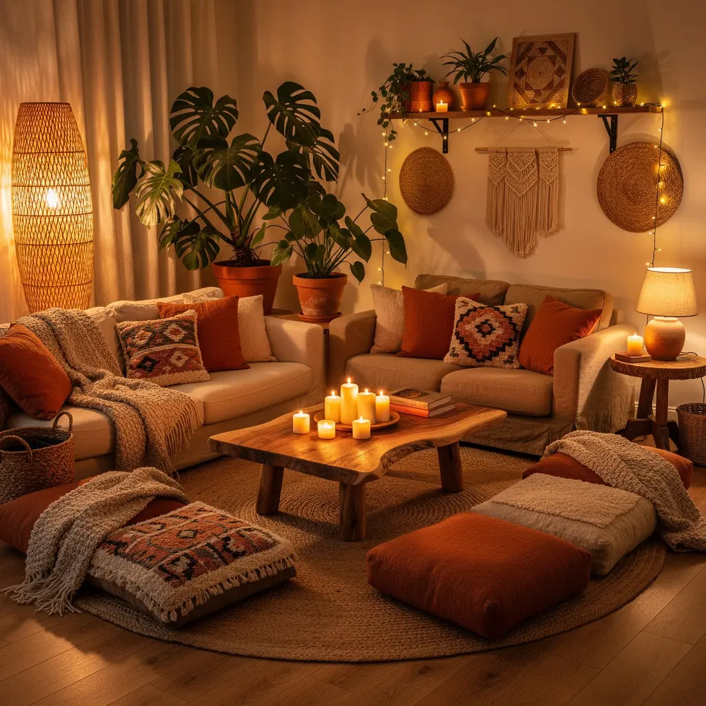 Cozy Boho Living Room