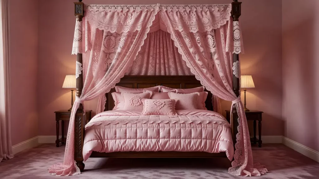 Luxury Pink Crochet Bedroom