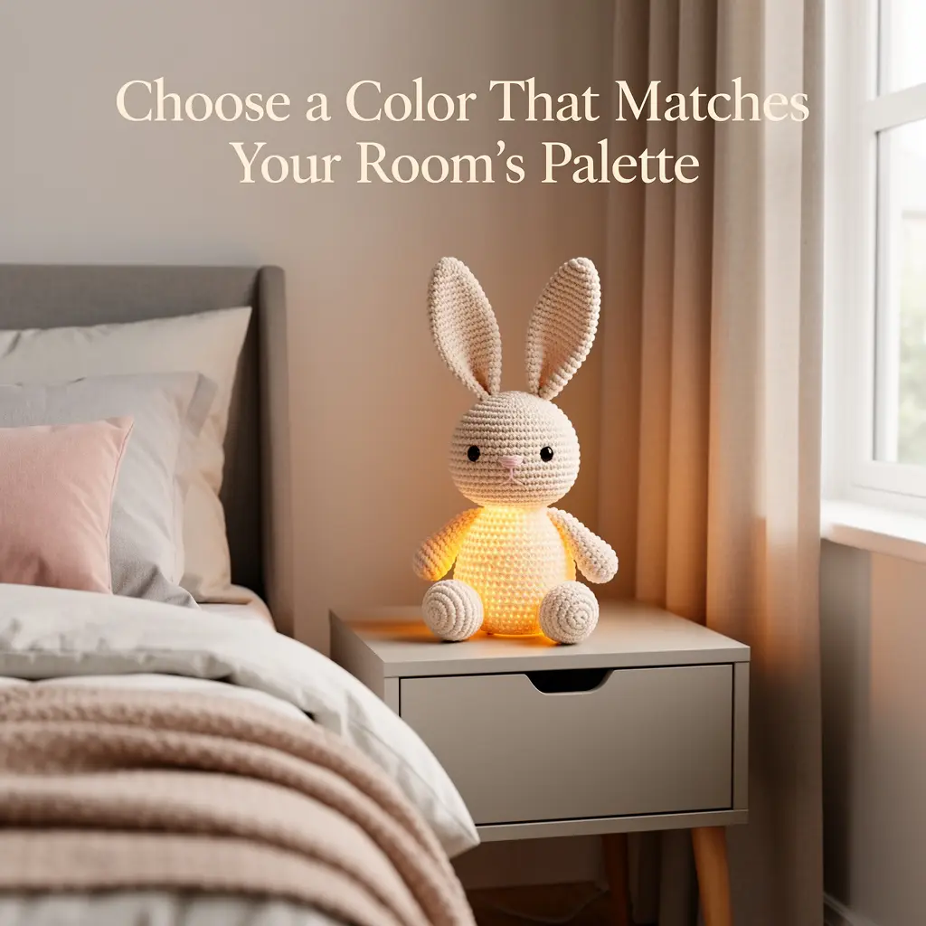 Cute Crochet Bunny Lamp Decor