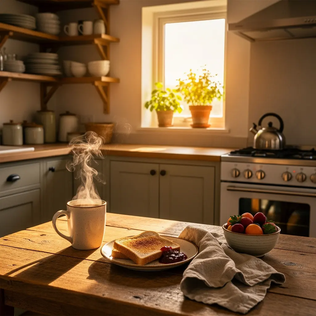 Cozy Kitchen Morning Setup
