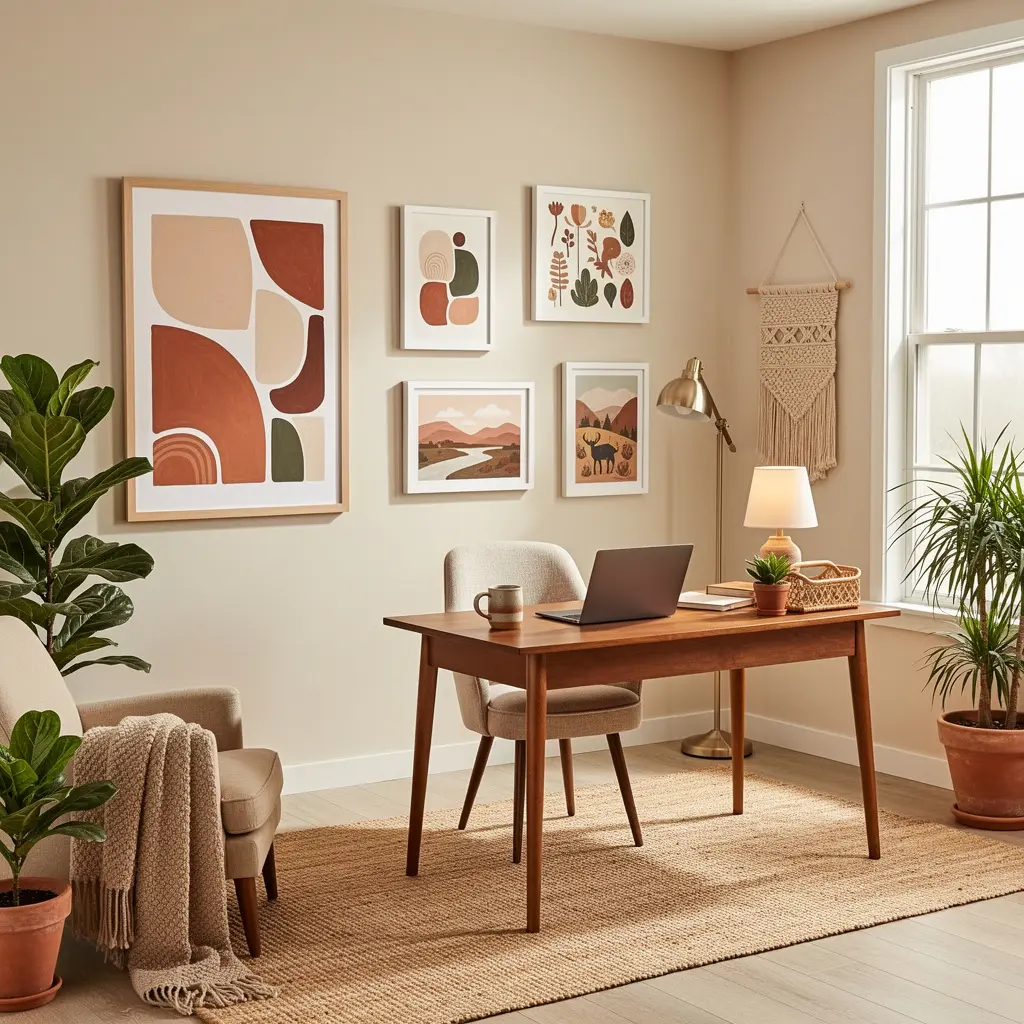 Cozy Boho Home Office