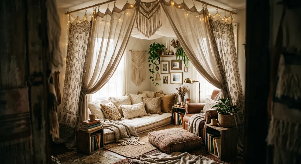 Cozy Boho Reading Nook