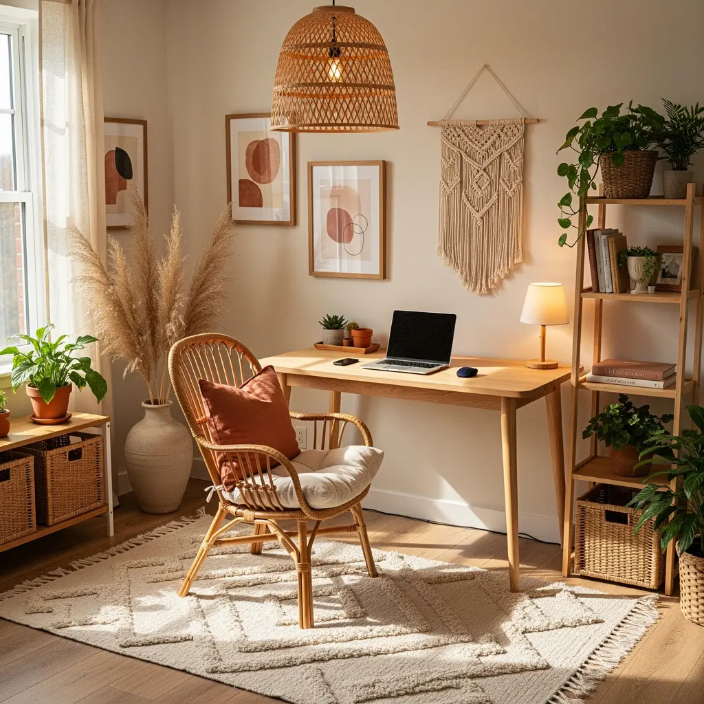 Cozy Boho Home Office