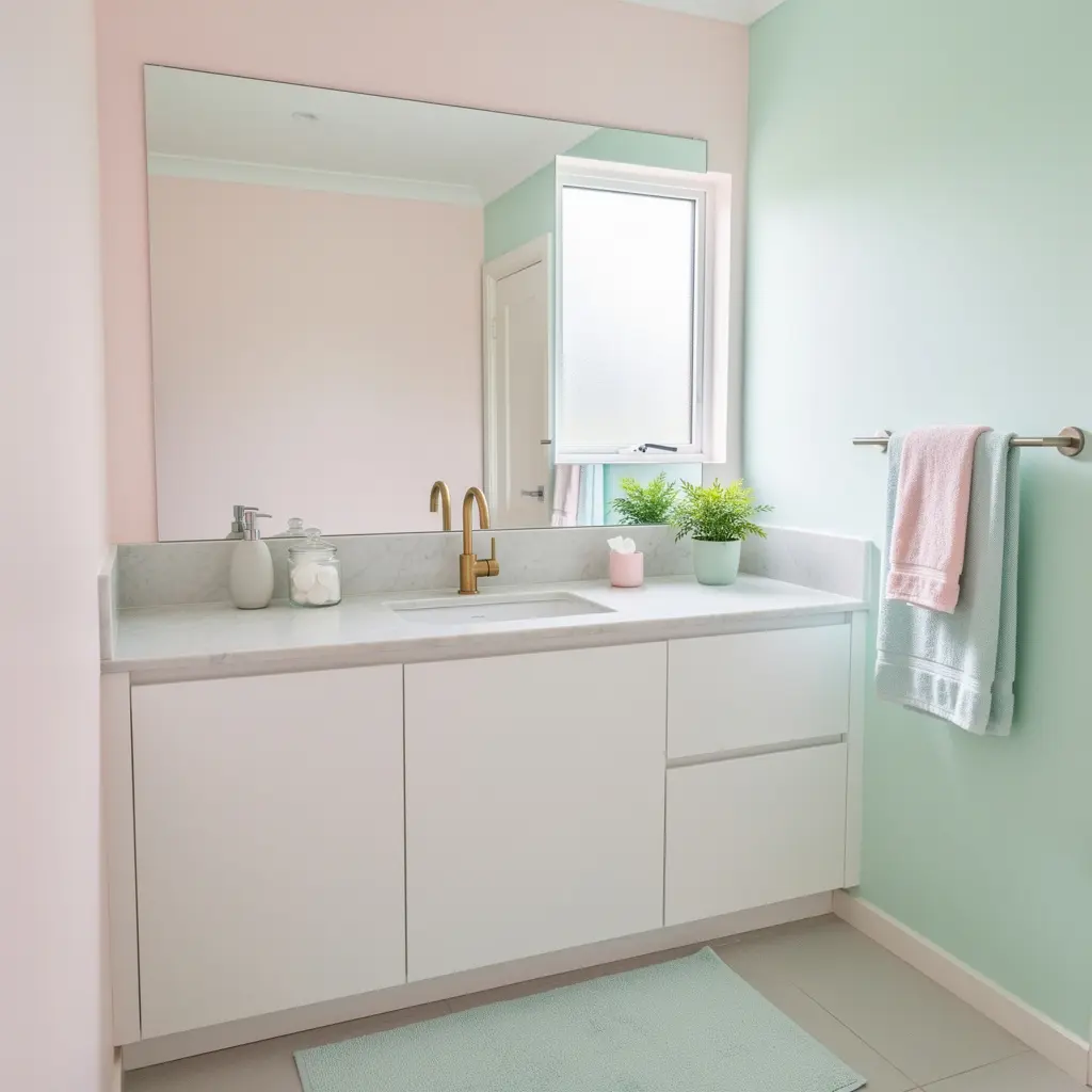 Dreamy Pastel Bathroom Decor