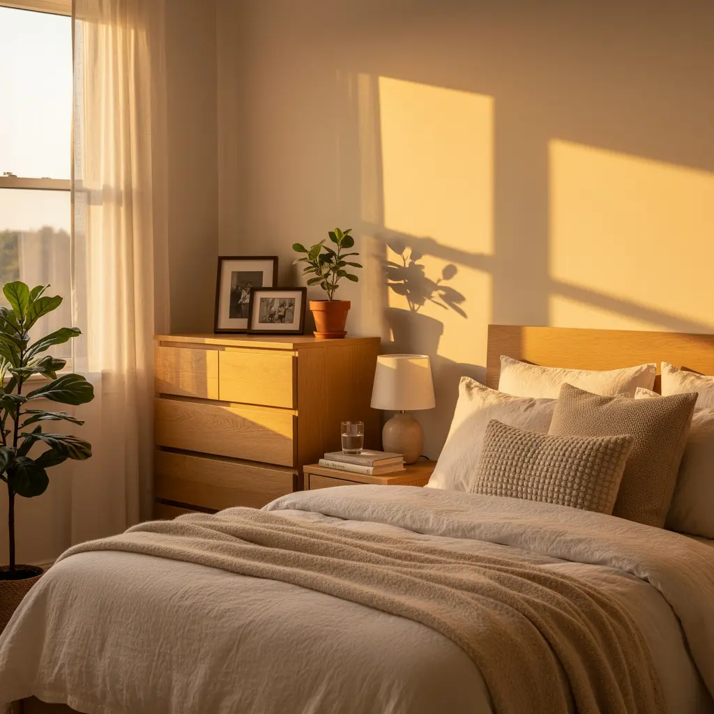 Golden Hour Bedroom Aesthetic
