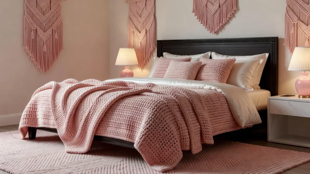 Luxury Pink Crochet Bedroom