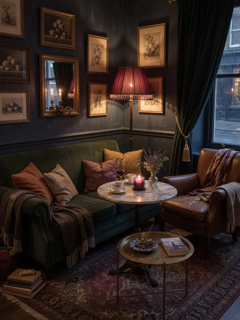 Moody Cafe Vibes Living Room Setup