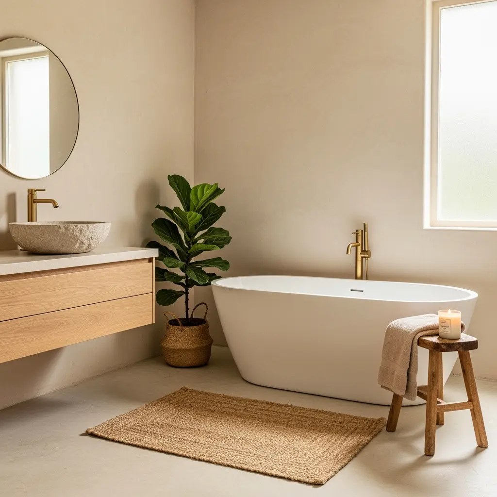 Cozy Boho Bathroom