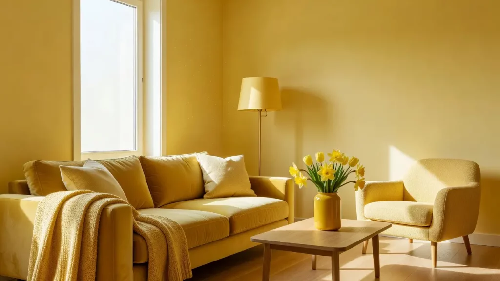 Sunlit Yellow Living Room