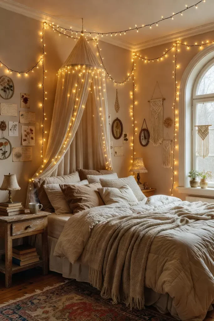 Cozy Bedroom Ideas with Fairy Lights