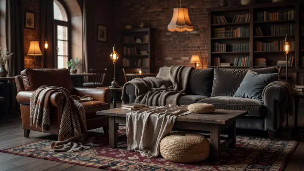 Moody Cafe Vibes Living Room Setup