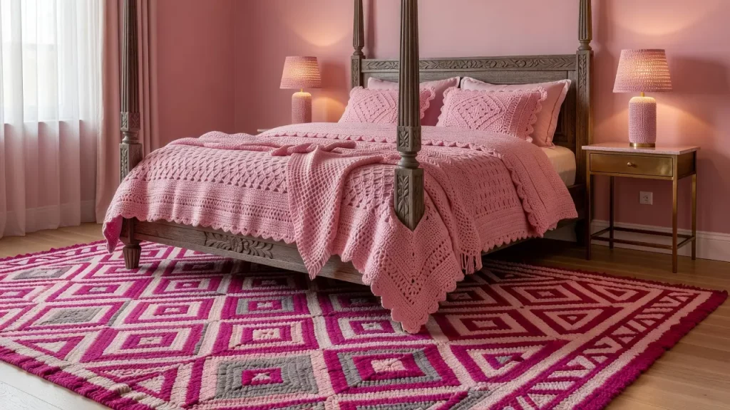 Luxury Pink Crochet Bedroom