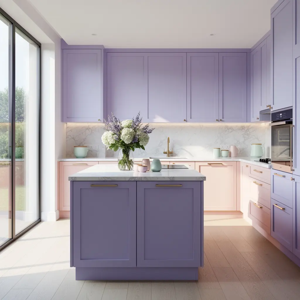 Luxury Lavender and Pastel Kitchen