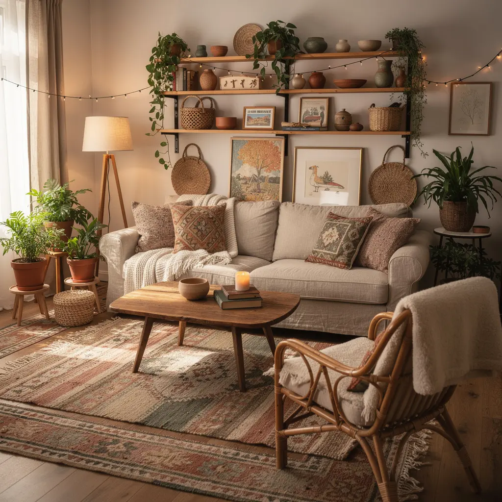 Cozy Boho Living Room