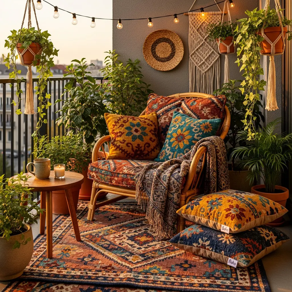 Cozy Boho Balcony
