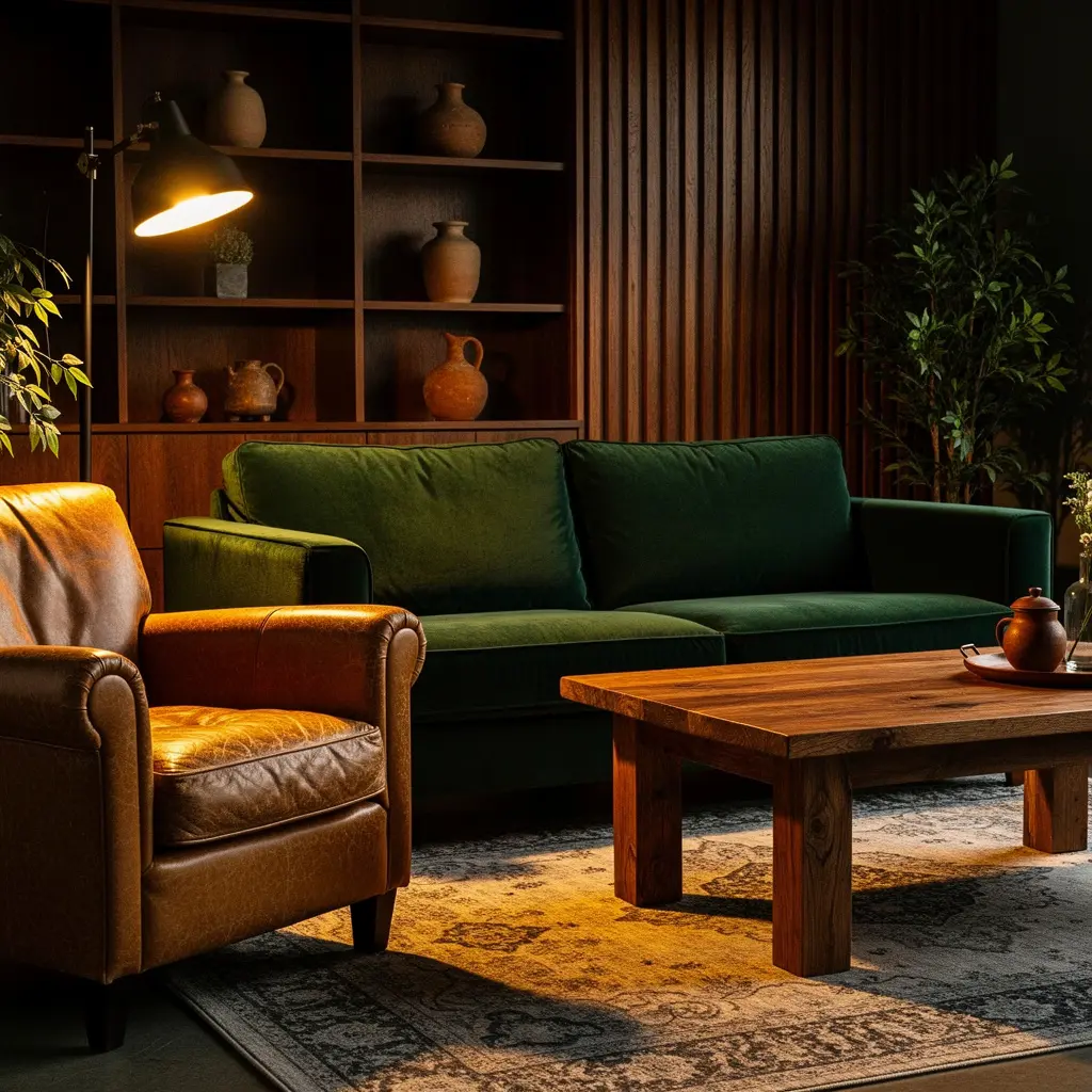 Moody Cafe Vibes Living Room Setup