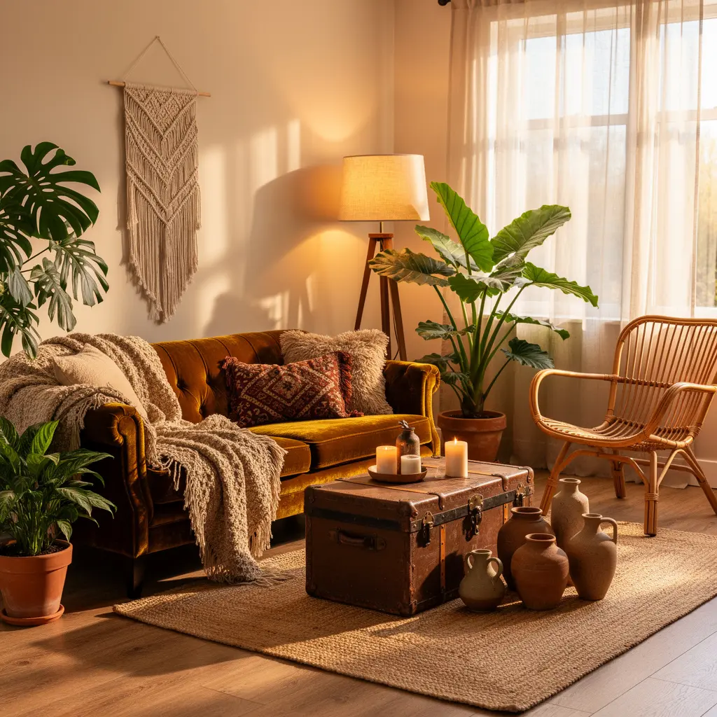 Cozy Boho Living Room