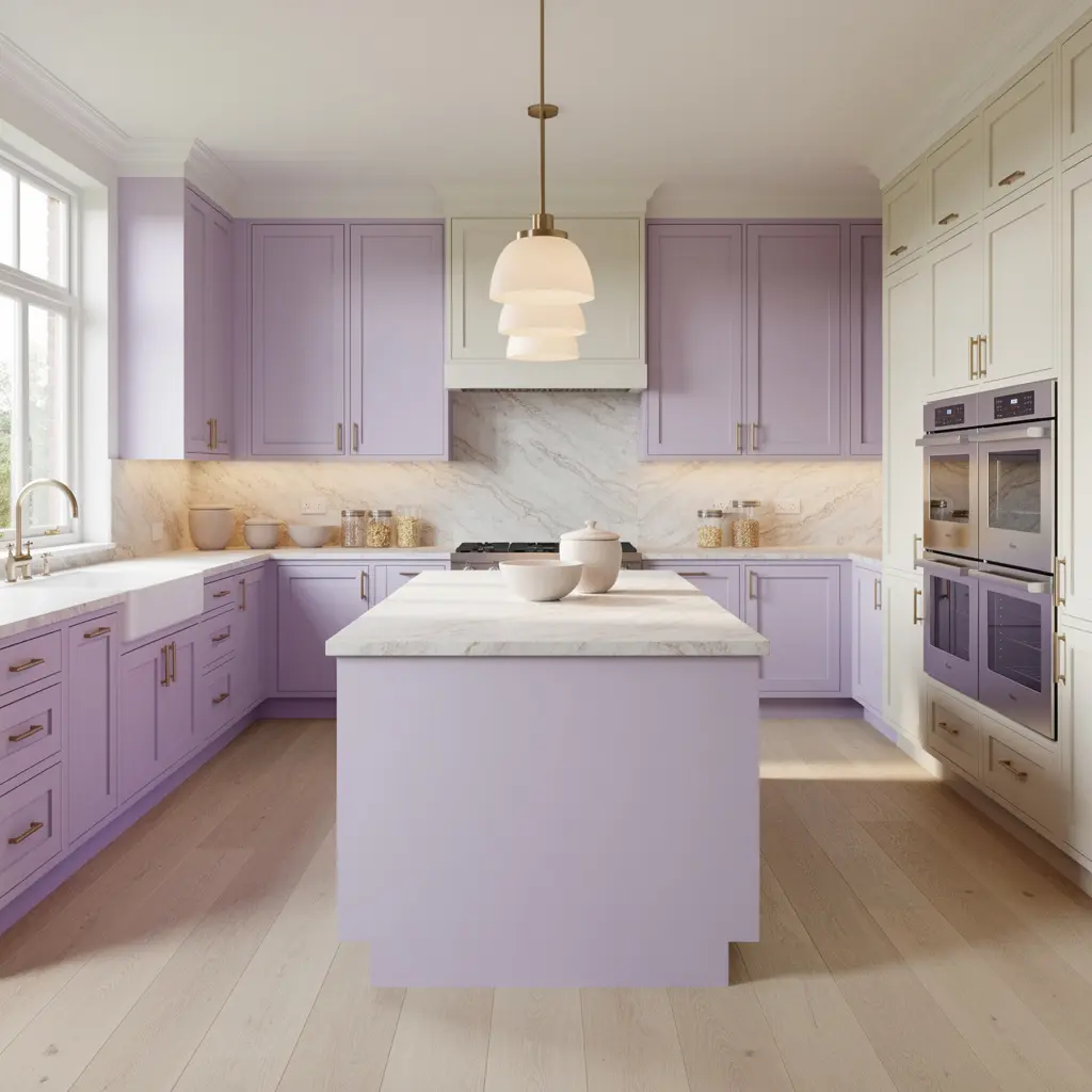 Luxury Lavender and Pastel Kitchen