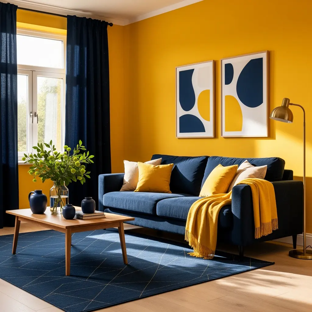 Sunlit Yellow Living Room
