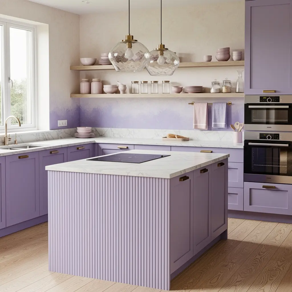 Luxury Lavender and Pastel Kitchen