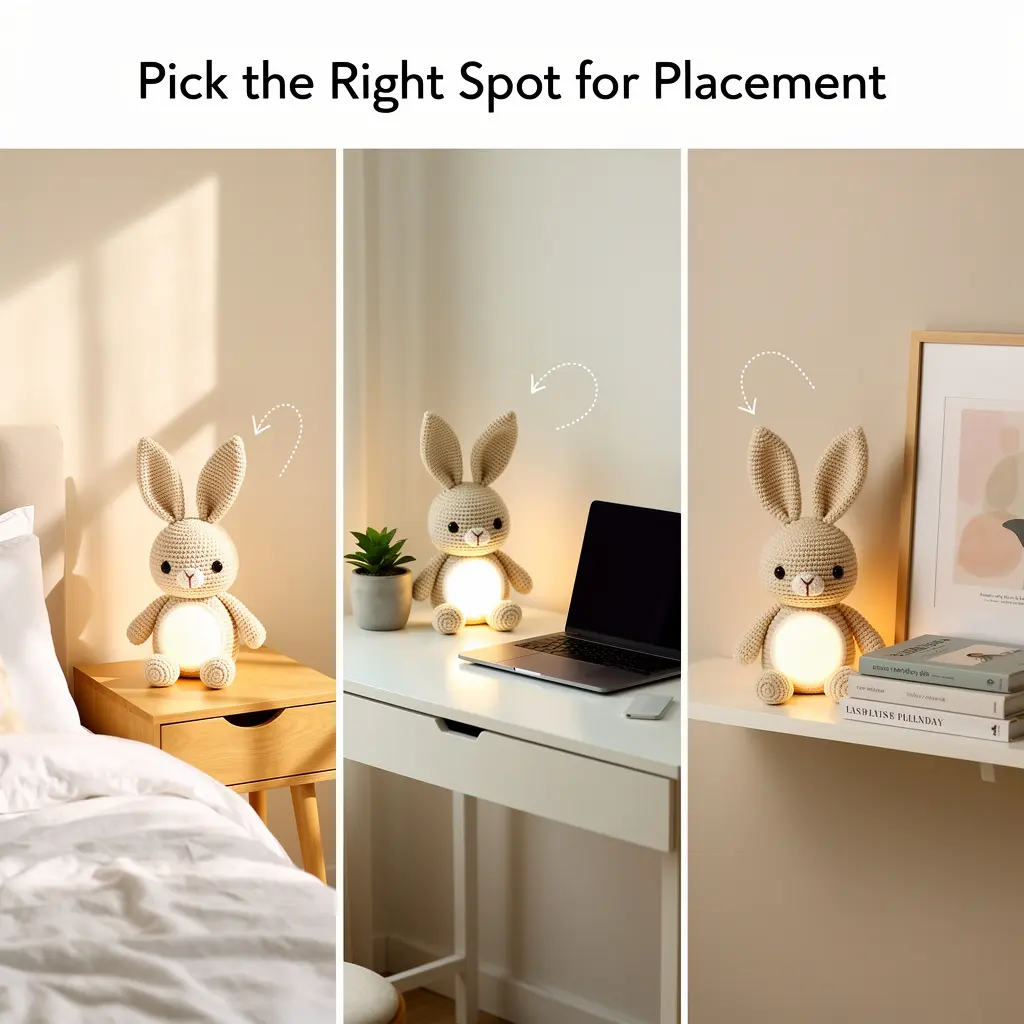 Cute Crochet Bunny Lamp Decor