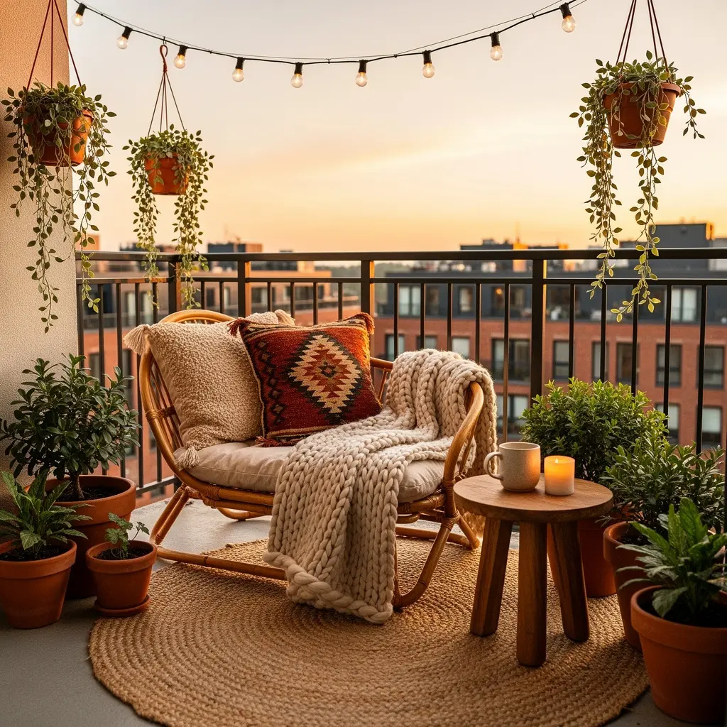 Cozy Boho Balcony