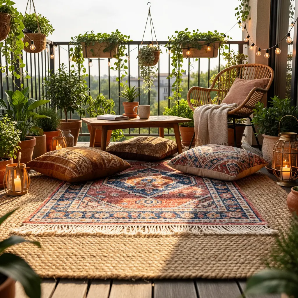 Cozy Boho Balcony