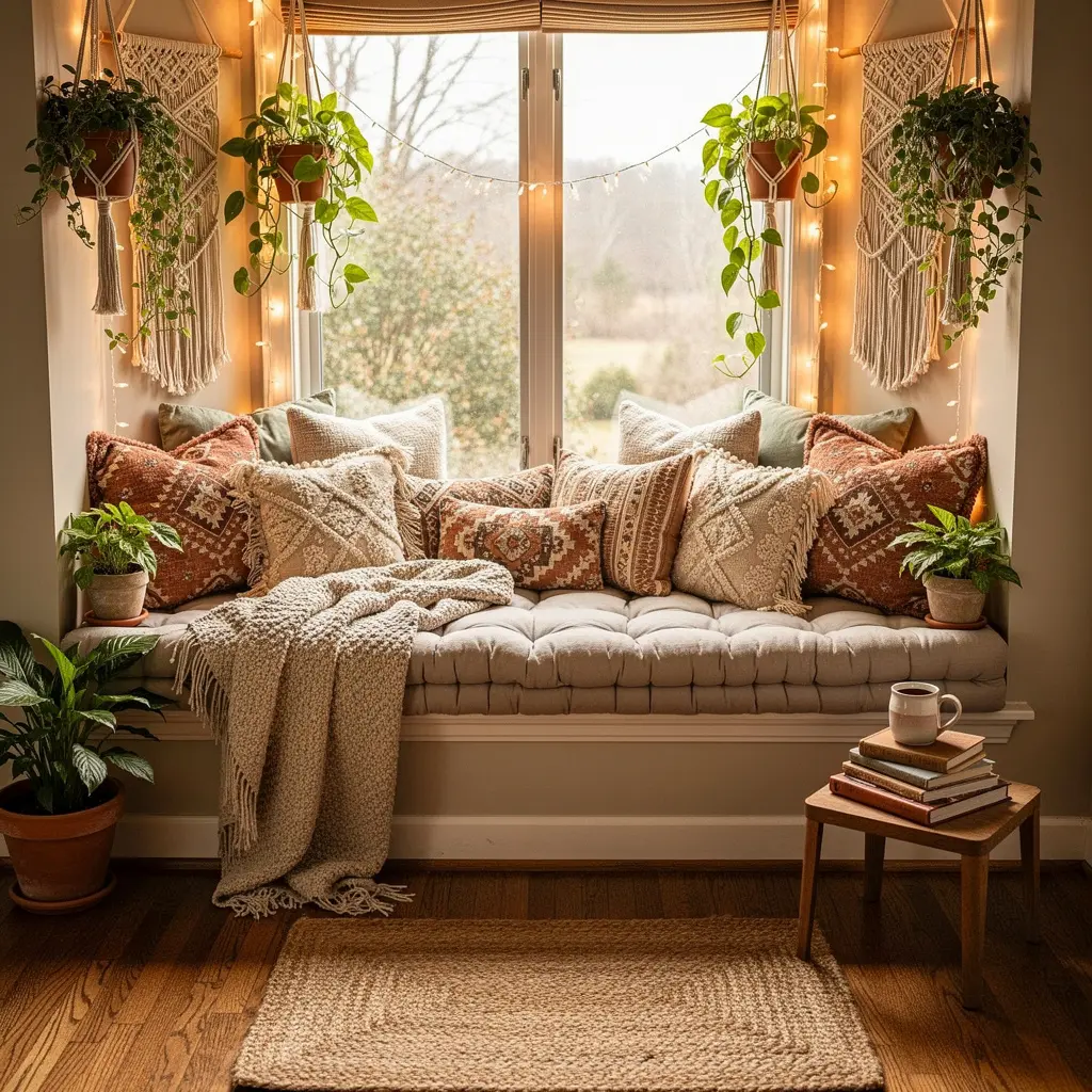 Cozy Boho Reading Nook