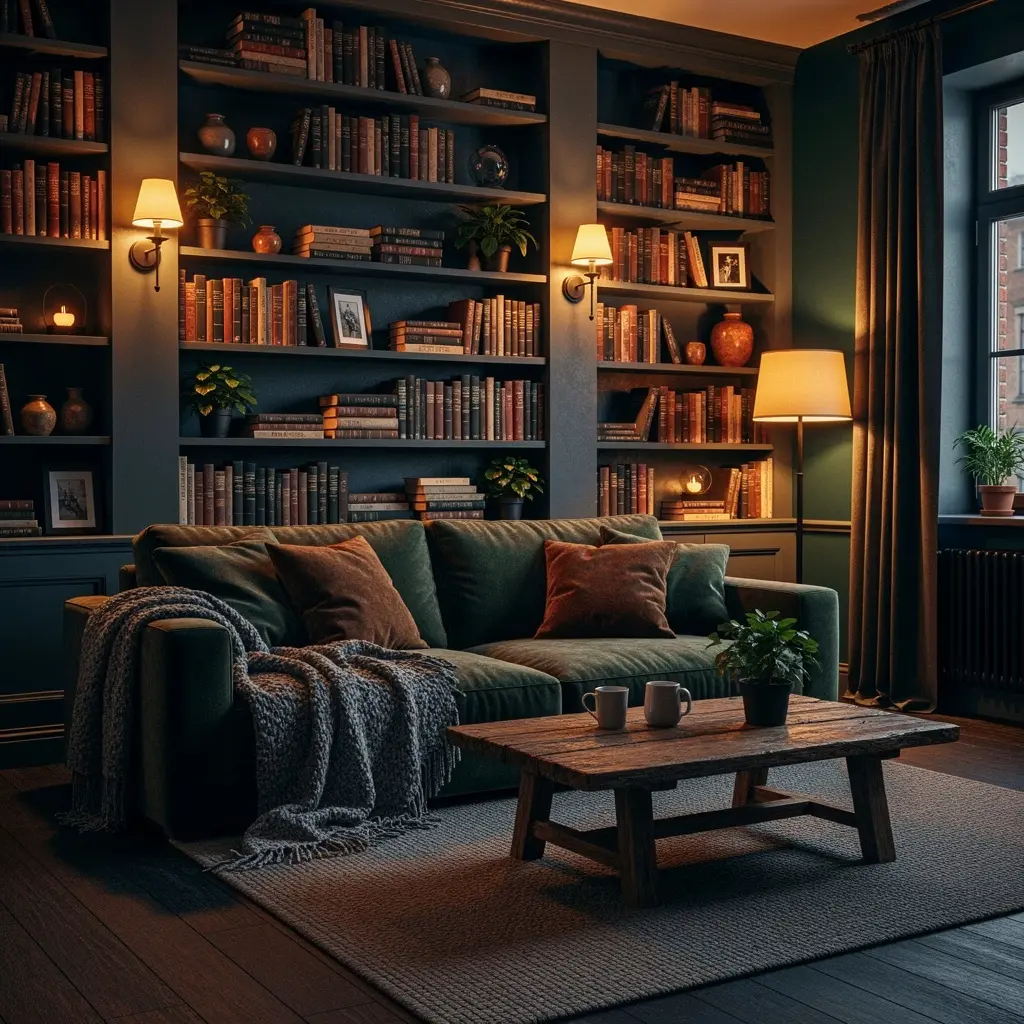 Moody Cafe Vibes Living Room Setup