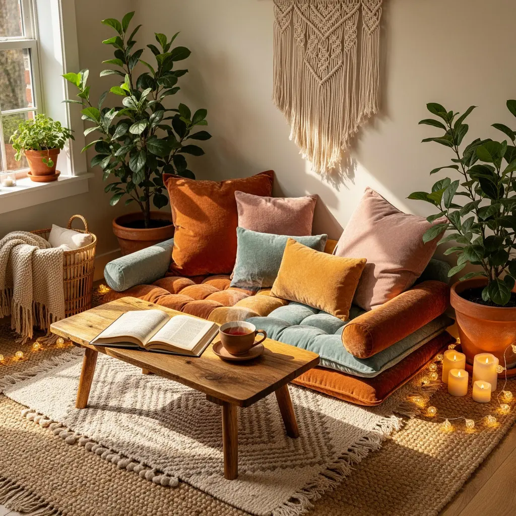 Cozy Boho Reading Nook
