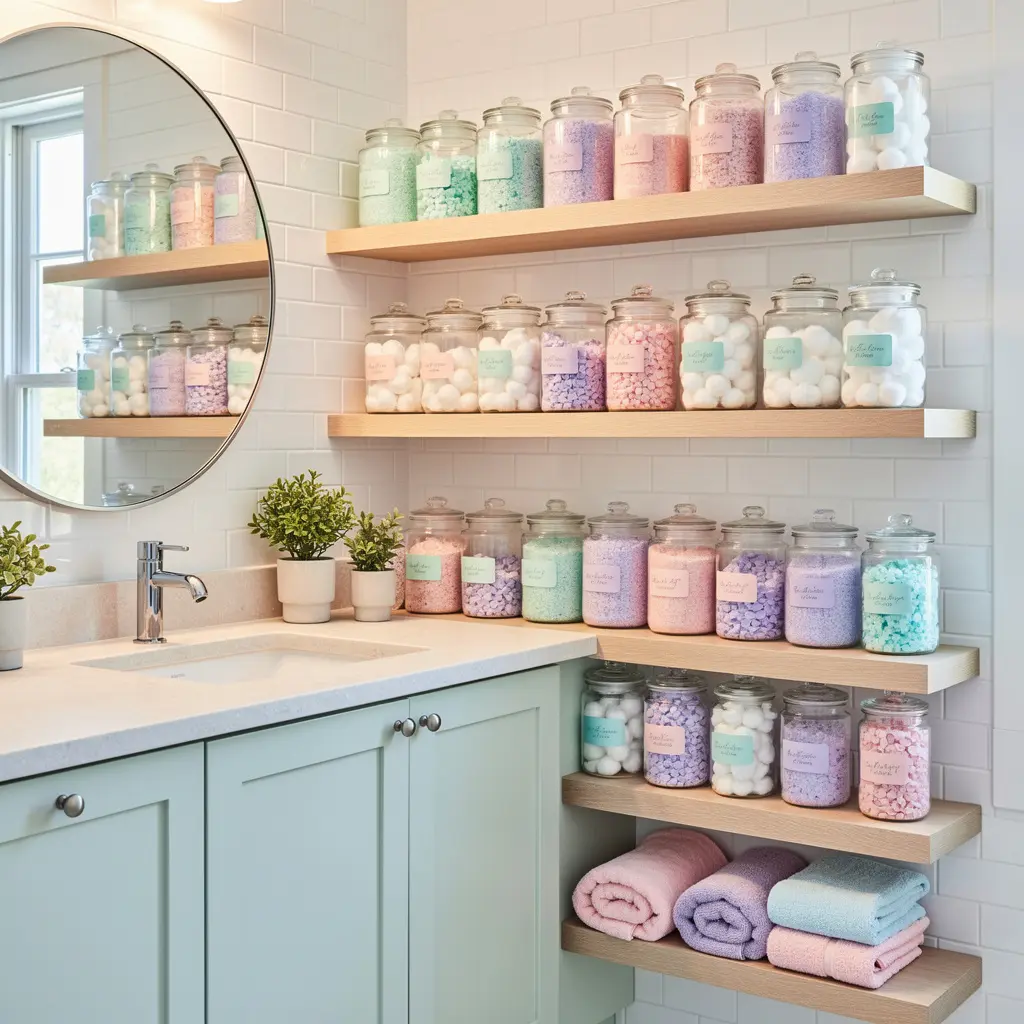 Dreamy Pastel Bathroom Decor