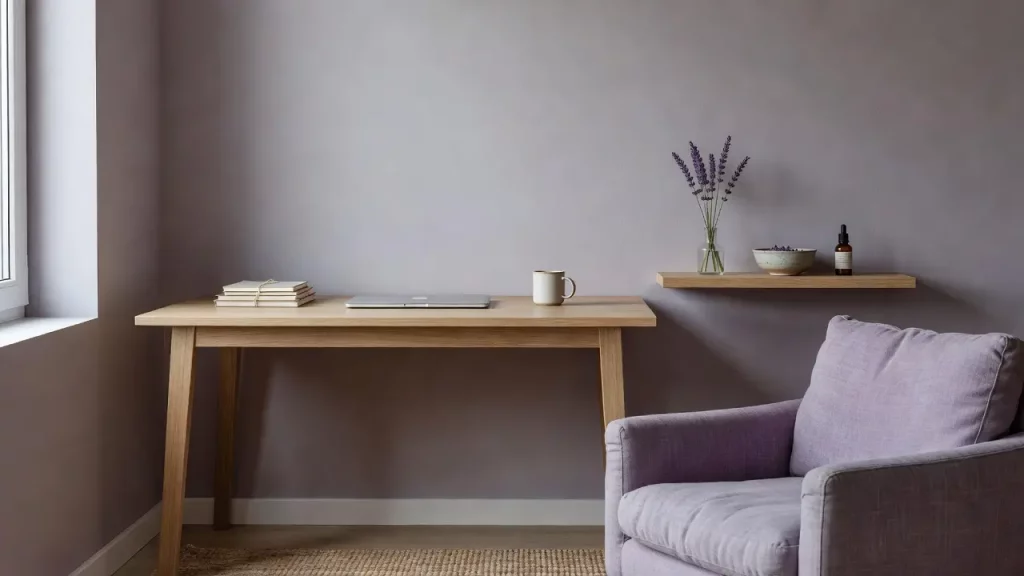Add Wall Mounted Shelving in Warm Wood