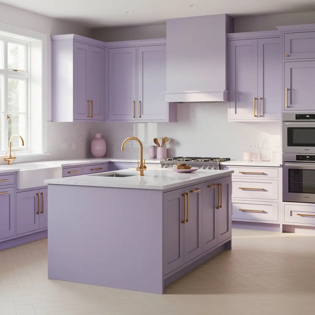 Luxury Lavender and Pastel Kitchen