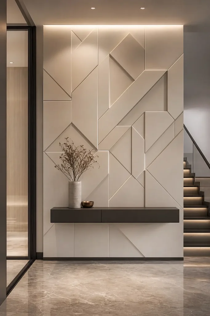 Luxury 3D Wall Mural Design Ideas for a Modern Entryway