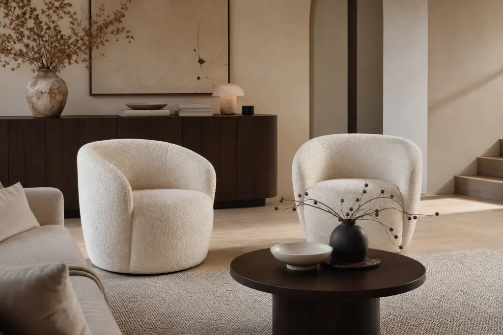 Cozy Bouclé Accent Chair Ideas for Living Rooms