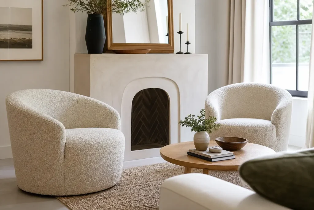Cozy Bouclé Accent Chair Ideas for Living Rooms